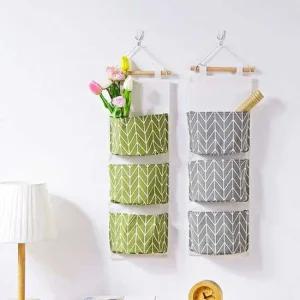 G1 패브릭 벽걸이 수납함(그린) 북유럽소품 벽수납장 벽선반 벽걸이선반 수납포켓