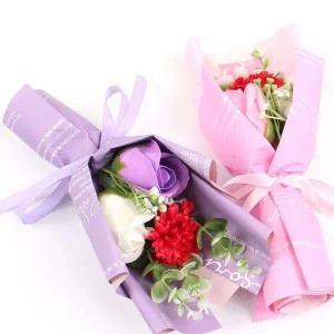 [콩심팥심]귀한손님꽃비누 미니 감사 큰송이 풍성한 카네이션조화 23cm