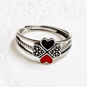 [콩심팥심]약지반지 커플 링 특별한 악세 하트링 클로버