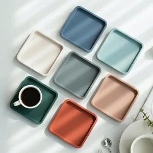 실리콘 컵받침 사각용 잔받침 차 코스터
