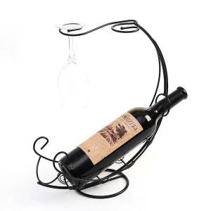 철제 와인랙 1구 블랙 장식장 홀더 와인꽂이 보관대