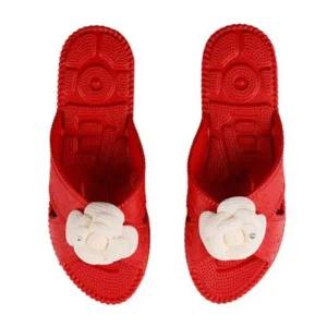 인기상품 가벼운 실내화 거실화 슬리퍼 지압 플라워 레드 [WFJ7K1Z_251029]