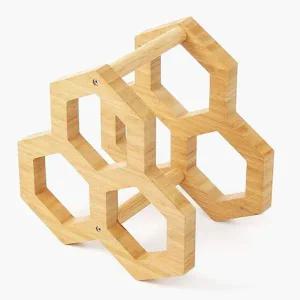 우드 와인랙 3구 꽂이 원목 진열대 액세서리