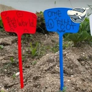 정원 식물 이름표 플라스틱 화단 수목 표시판