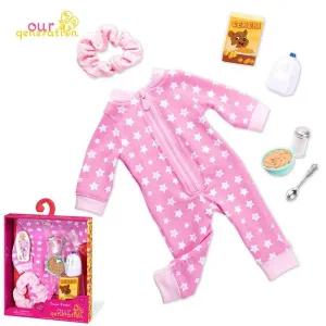 파자마세트 인형 핑크별무늬 오지돌스