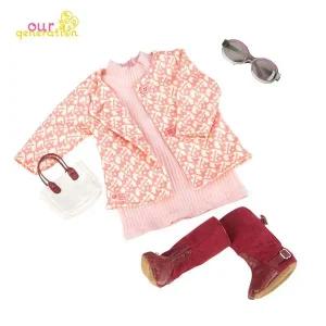 핑크원피스 오지돌스 코트세트 인형