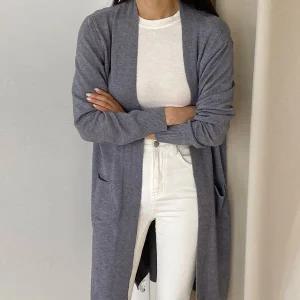 [하프클럽/샵앤]여성 오픈형 포켓 긴팔 롱 가디건 21DS-WCD-2599-그레이