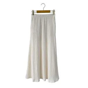 [하프클럽/샵앤]국산 밴딩 인어라인 플리츠 롱스커트 STJ-WSK-4867-아이보리