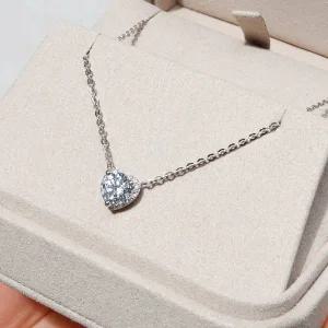 [샤밍주얼리]3부 5부 다이아 목걸이 천연 우신 G VVS1 무결점 하트 헤일로 프로포즈 기념일 선물