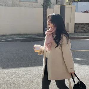 로아든 핸드메이드 하프코트 / 누빔안감코트