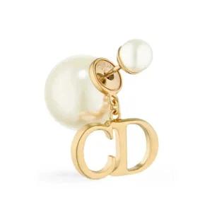 [DIOR]25FW 트리발 펄 이어링 골드 E4169WOMRS 301