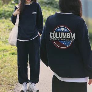 기모 프린팅 트레이닝 세트 맨투맨 조거팬츠 여성 빅사이즈