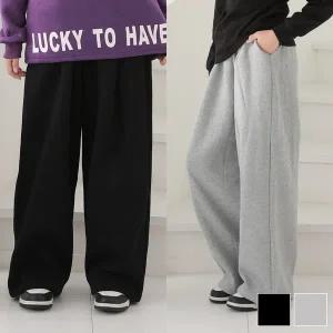 [제이키드주니어] 와이드원턱기모트레이닝바지 주니어의류