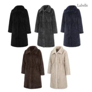 FAUX 세이블 호리젠탈 롱 코트_LB008JK