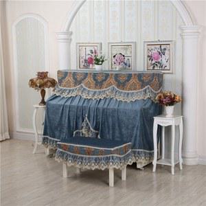 피아노 커버 녹색 가리개 덥개 건반덮개 레이스장식 레이스 인테리어 가정용 아메리칸