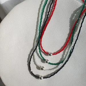 [아트박스]/다잇템 여자 큐빅 진주 실버볼 패션 목걸이