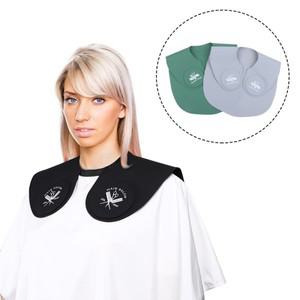 실리콘 헤어 커팅 칼라, 머리 염색 숄, 미용 케이프 넥 랩 가드, 이발 어깨 패드 스카프