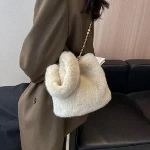 페어리 클라우드 윈터 토트백 크로스백 숄더백 가방 미니 털가방 겨울 가방 여성 여성용 여성 토트백 비치