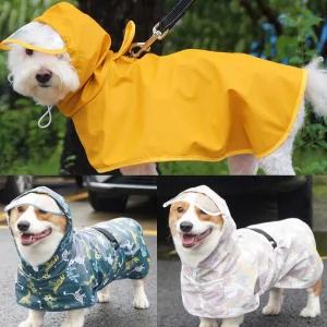 온모어 강아지옷 우비 여름 봄반려견 오는날 는산책 오는 레인코트 애견망토 판초 소형견 중형견 애견 비옷