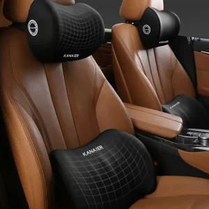 차방석 블랙 량용 의자 등쿠션세트 목쿠션 량방석 자동 시트 메모리폼 운전석 등쿠션