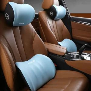차방석 량용 블루 헤드 의자 목쿠션시트 메모리폼 운전석 량방석 자동