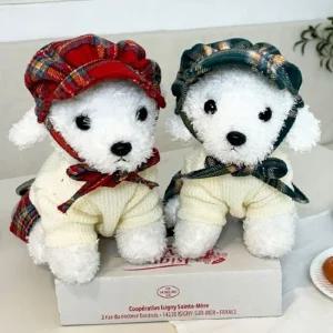 코코아허니 A1DF4 니트 체크 호박 모자애완견 강아지산책용 산책용 애견