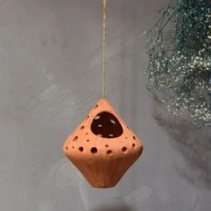 공중걸이 식물용 타공 인테리어 토분-버섯(마름모) 17cm미니중화분 중화분 예쁜 감성 원형 행잉 걸이식 중