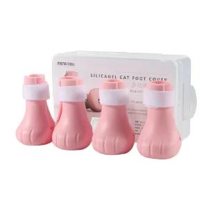 애완동물발커버 고양이 핑크스크래쳐 톱관리 스크래쳐 애견용품 신발 고양이신 스크래치방지 고양이톱 보호