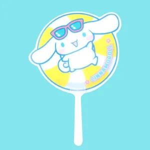 산리오 시나모롤 썸머 부채-10EA접이식 여름 휴대용 캐릭터 미니 접이식손 문구 팬시 손부채