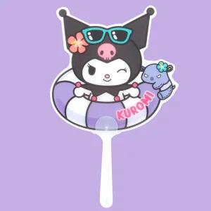 산리오 쿠로미 썸머 부채-10EA접이식 여름 휴대용 캐릭터 미니 접이식손 문구 팬시 손부채