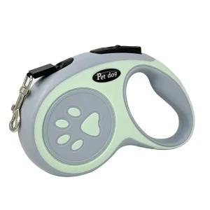 자동 리드줄 5m 강아지 산책용 목줄 민트그레이애완용목 손잡이 용품 개목