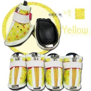도기스쿨 꽃무늬 신발 (노랑) 0호패션용품 반려동물 양말