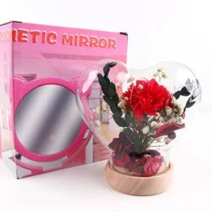 비누 카네이션 + 하트모양 LED 유리등(1개입) Z180등 Z180 비누꽃 원예 식물