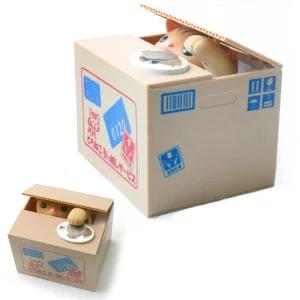 플랜 동전 훔치는 고양이 자동 저금통예쁜 귀여운 모형 선물용 학생 장식용 인테리어