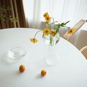 투명 크리스탈 양면 미니 캔디 유리 화병 소품 디자인 인테리어 꽃병 플랜 테이블 책상