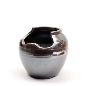 국산 수제 다육이 옹기 화분 크래쉬볼 대 10x13cm 토분 북유럽풍 원형 이화분 실내화초 빈티지