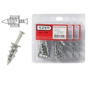 보드 보호용 석고 앙카못 24개 DIY철피스 판못 직결나사 나사 세트 판피스 피스 접시머리 앙카 앙카용 머리
