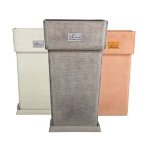 피클레온 WPC 화분 정사각 롱2호 22x37cm꽃집 분배 인테리어 정원 원예 베란다 디자인 심플한 무지 식물 플