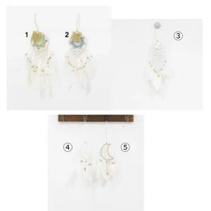 깃털5종 드림케처 반달벽걸이장식품 캐쳐 에스닉쳐 감성쳐 소품 인테리어 홈데코 방문 천정모빌 집꾸미기