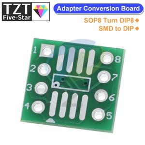 DIP8 SMD-DIP IC 어댑터 소켓 SOP8 SOIC8 보드-DIP 변환기 플레이트 0.65mm 1.27mm 10 개