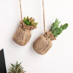 선인장 조화 행잉 2size 대-C 장식 소품인테리어화분 걸이 미니 디자인 다육이 벽걸이 화분