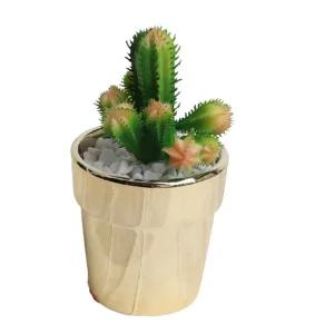 인조 골드화분 선인장 조화 미니인테리어화분 모조 장식용 소품