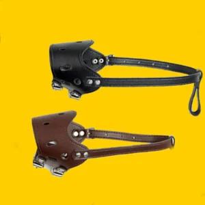 강아지 대형견 중형 가죽 애견 개 입마개 L산책 외출 개입 애입