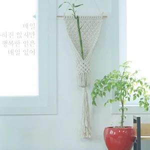 SMTT 마크라메 행잉플랜트 월장식 장식품 뜨개품 벽장식 홈데코소품 걸이화분 걸이품 벽품
