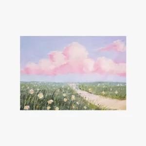 대형 유화 S 꽃길 포스터 패브릭벽꾸미기 월데코 인테리어 촬영소품 용소품 방꾸미기 장식 가랜드