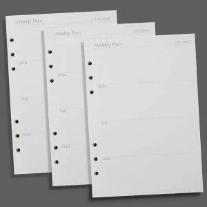 다이어리 속지 공책 A5 교체 6공종이 6공 수첩 주간스케줄러