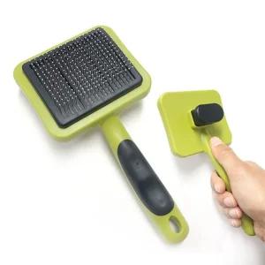 원터치 슬리커 브러쉬 S77강아지빗 애견 애견용 러시 죽은털제거러시 엉킨러시