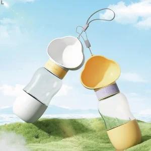 애견용품 강아지 산책 구름 사료통 물병 BND-A32물식기세트 휴대용물 애완물 동물물