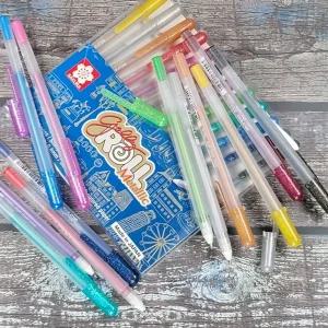 사쿠라 1.0mm 젤잉크볼펜 겔리롤 Metallic 12색세트 젤볼 학습용 젤펜 스퀴시 캐릭터 캐릭터젤 팬시 젤리