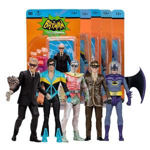 맥팔레인 토이즈 - DC 레트로 배트맨 66, 6팩, 6인치 스케일 피규어